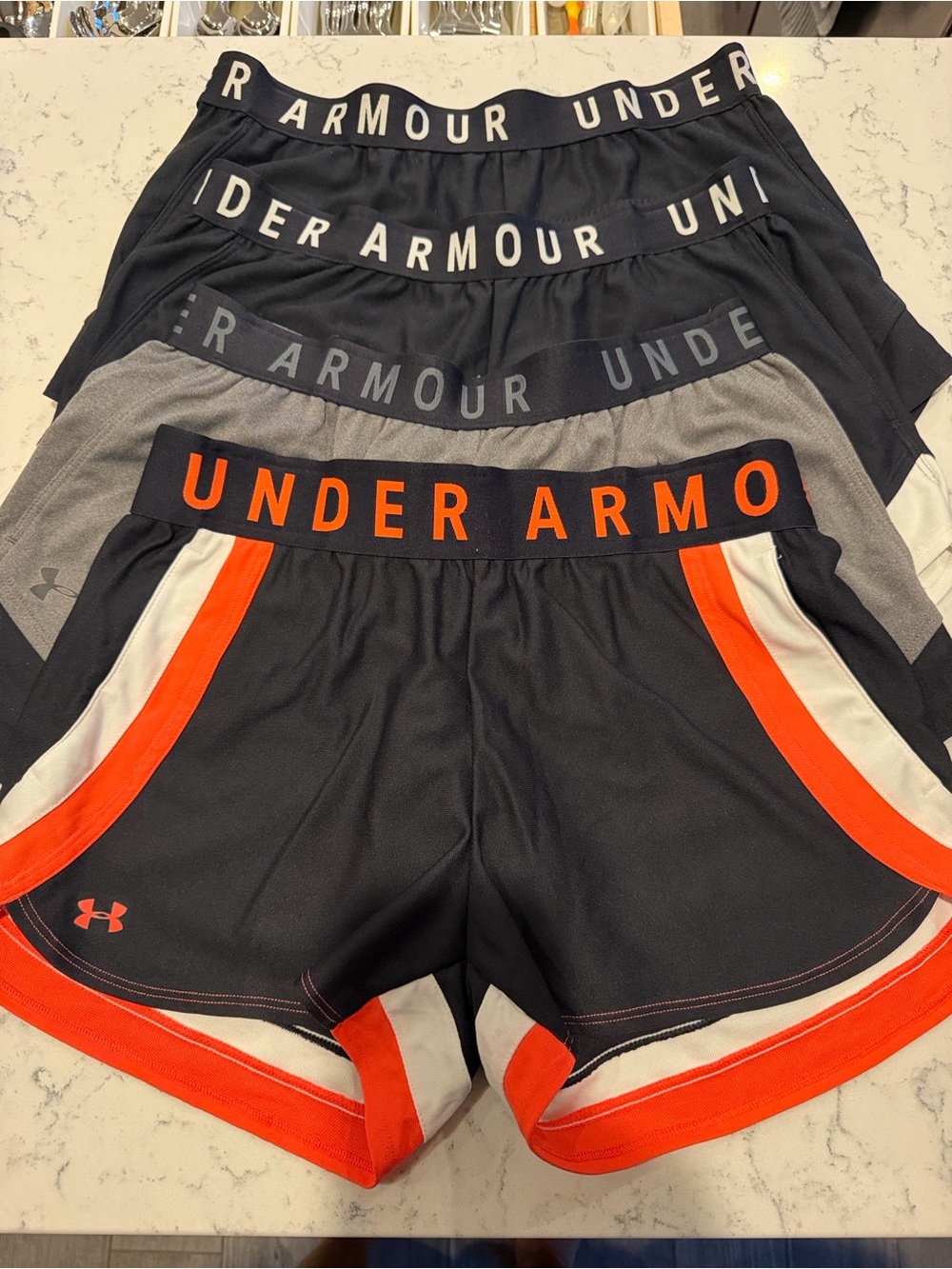 Under Armour Black, Orange & White Women’s Athletic Shorts